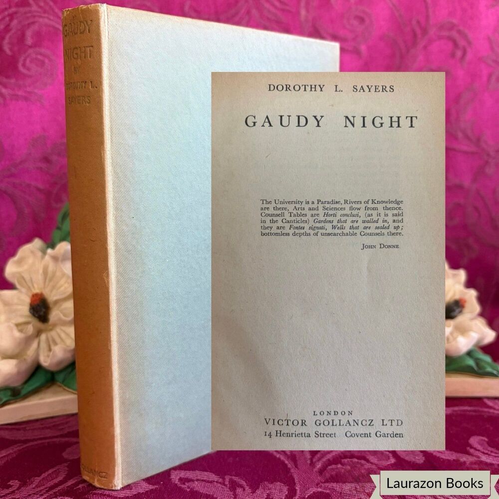 1949 Gaudy Night by Dorothy L. Sayers, Vintage Book, British Mystery